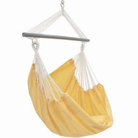 Polyester Hammock Chair - Yellow outdoor swing chair with steel frame