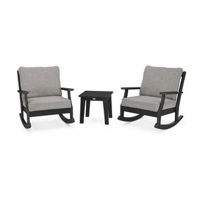 POLYWOOD Braxton 3-Piece Deep Seating Rocker Setoutdoor patio furniture set