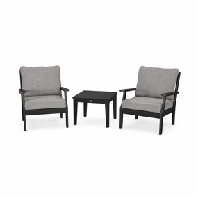 POLYWOOD Braxton 3-Piece Deep Seating Setoutdoor patio furniture set