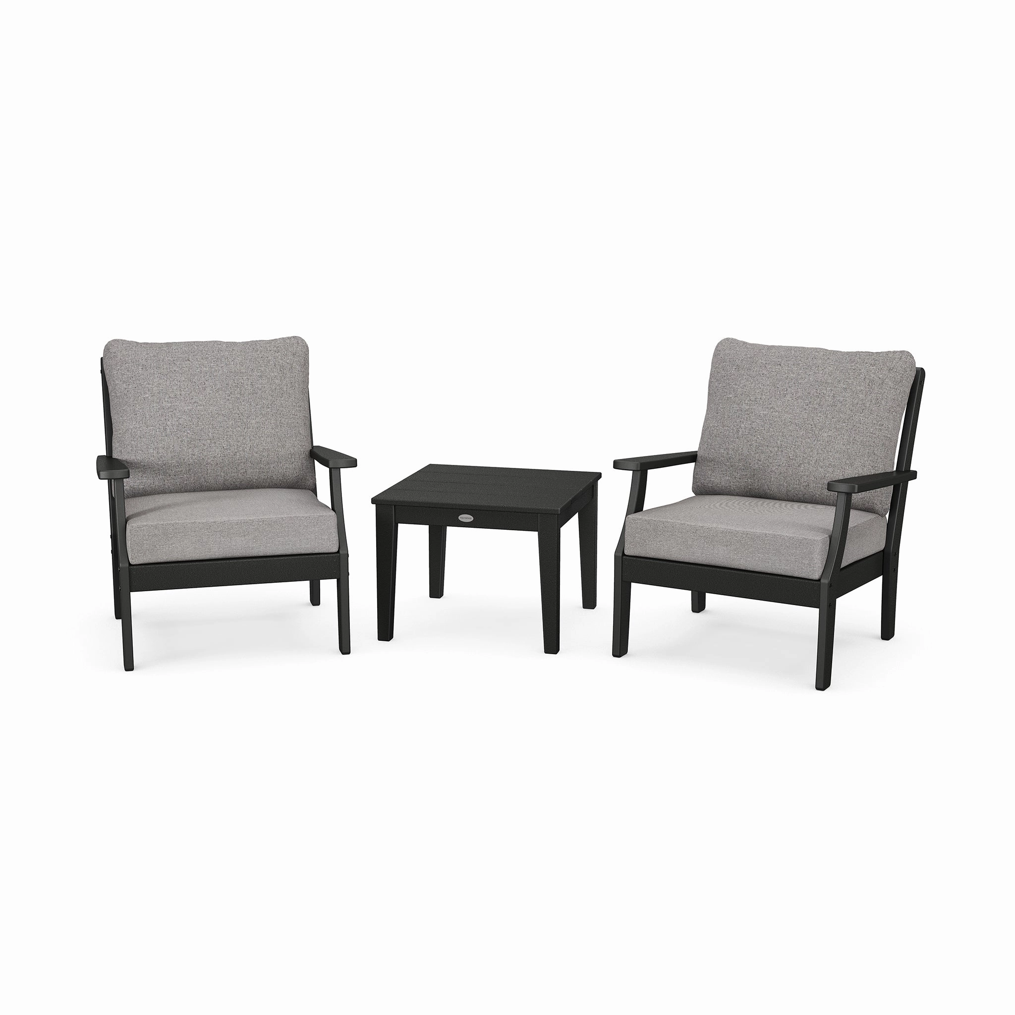 POLYWOOD Braxton 3-Piece Deep Seating Setoutdoor patio furniture set