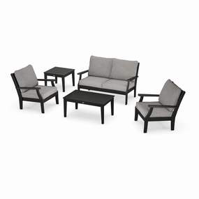 POLYWOOD Braxton 5-Piece Deep Seating Setoutdoor patio furniture set