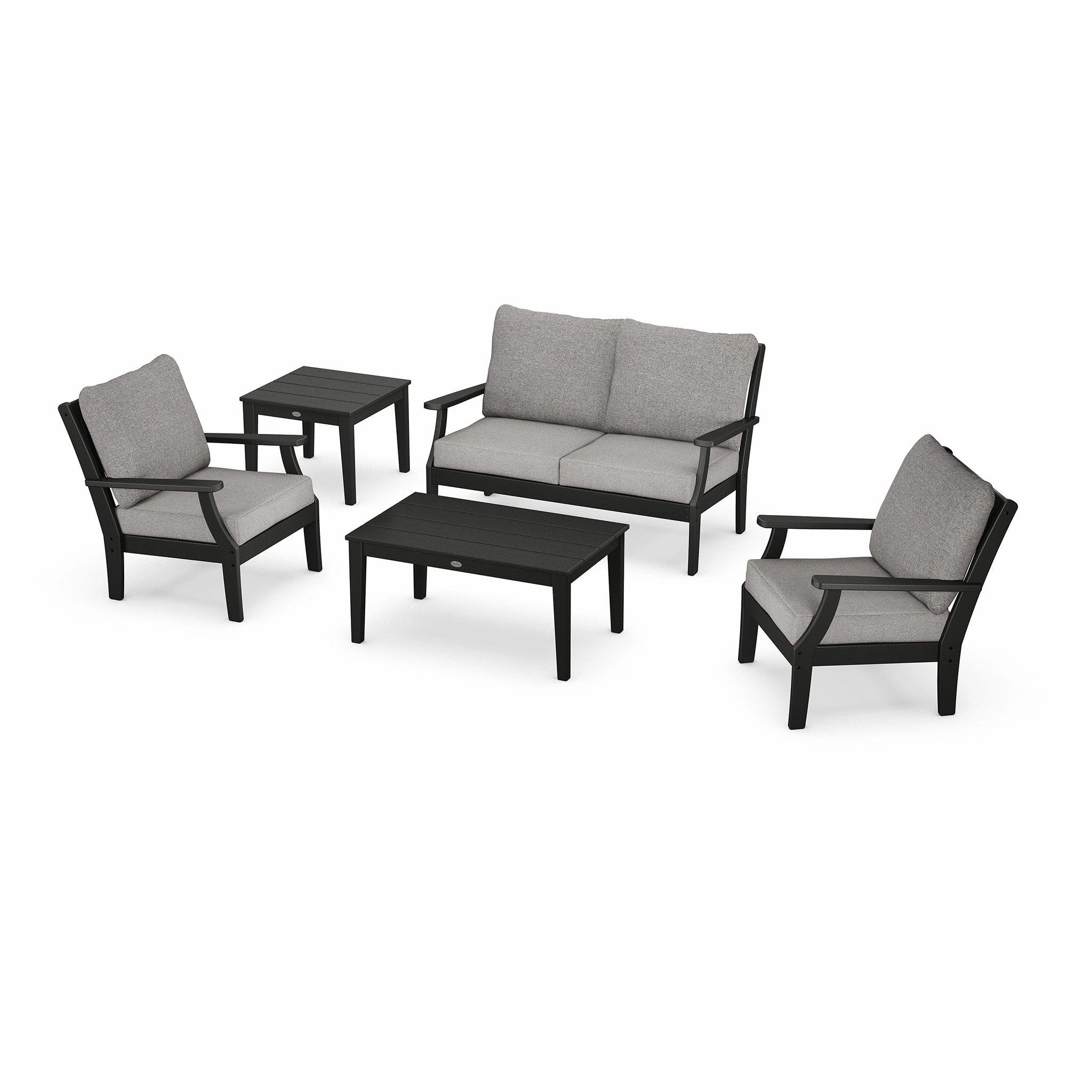 POLYWOOD Braxton 5-Piece Deep Seating Setoutdoor patio furniture set