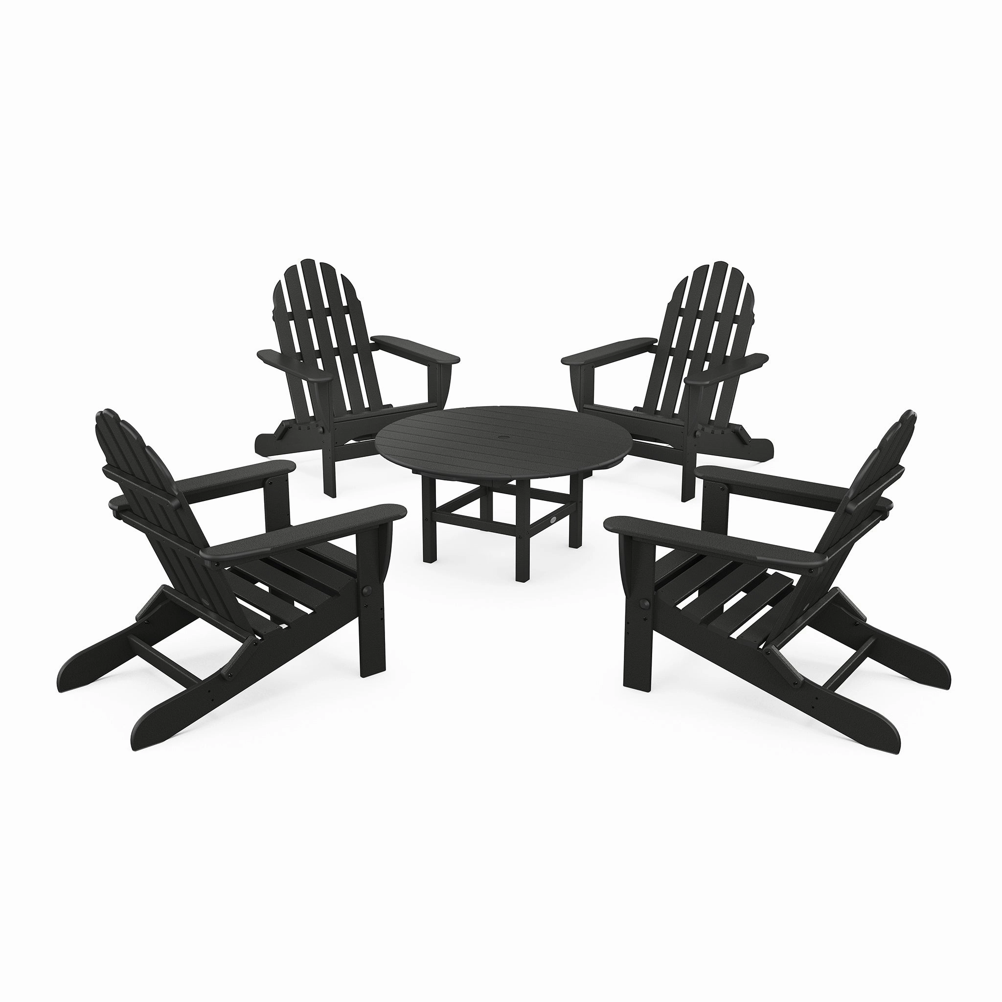 POLYWOOD Classic Folding Adirondack 5-Piece Conversation Group
