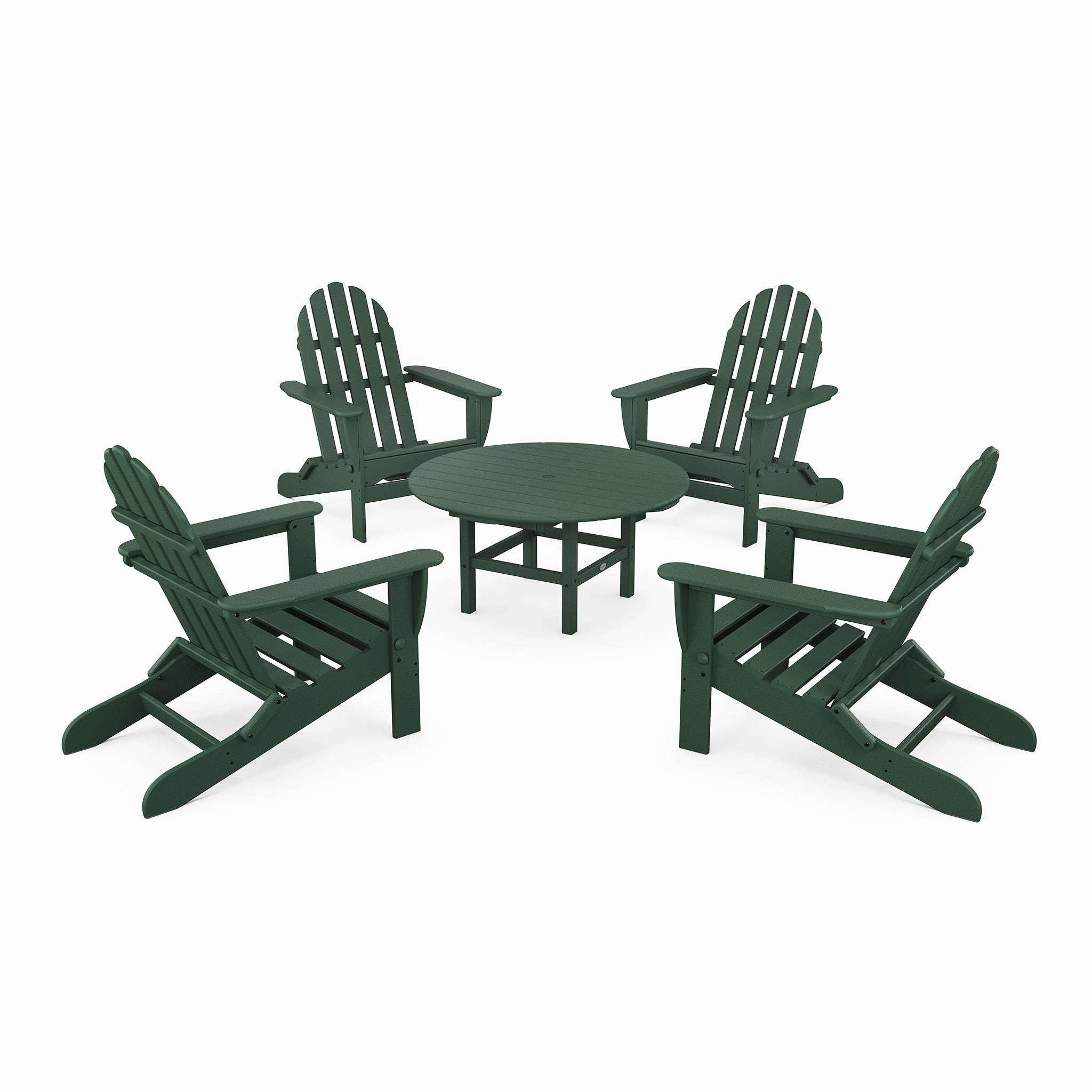 POLYWOOD Classic Folding Adirondack 5-Piece Conversation Group