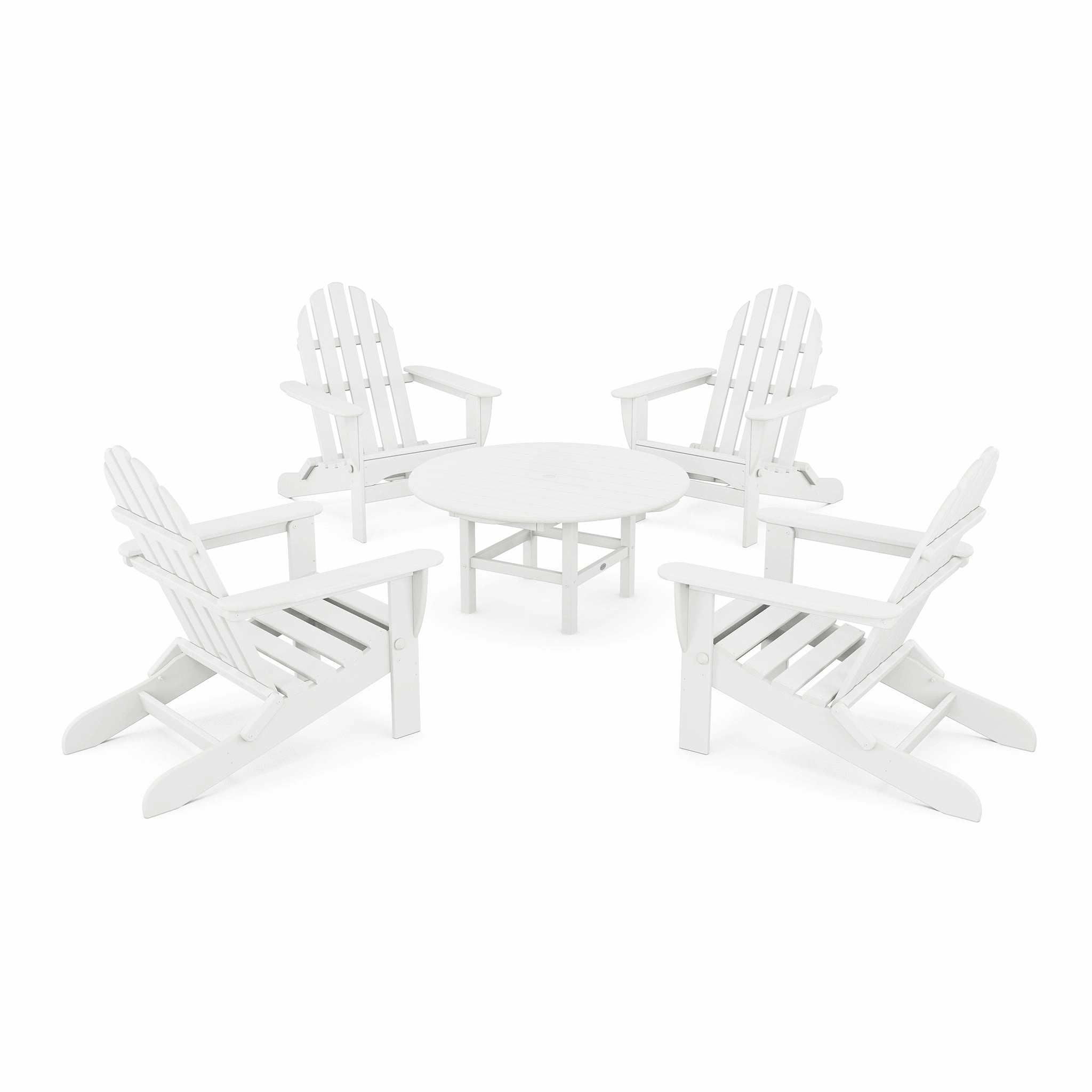POLYWOOD Classic Folding Adirondack 5-Piece Conversation Group