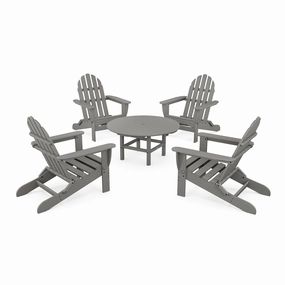 POLYWOOD Classic Folding Adirondack 5-Piece Conversation Groupclassic Adirondack outdoor chair