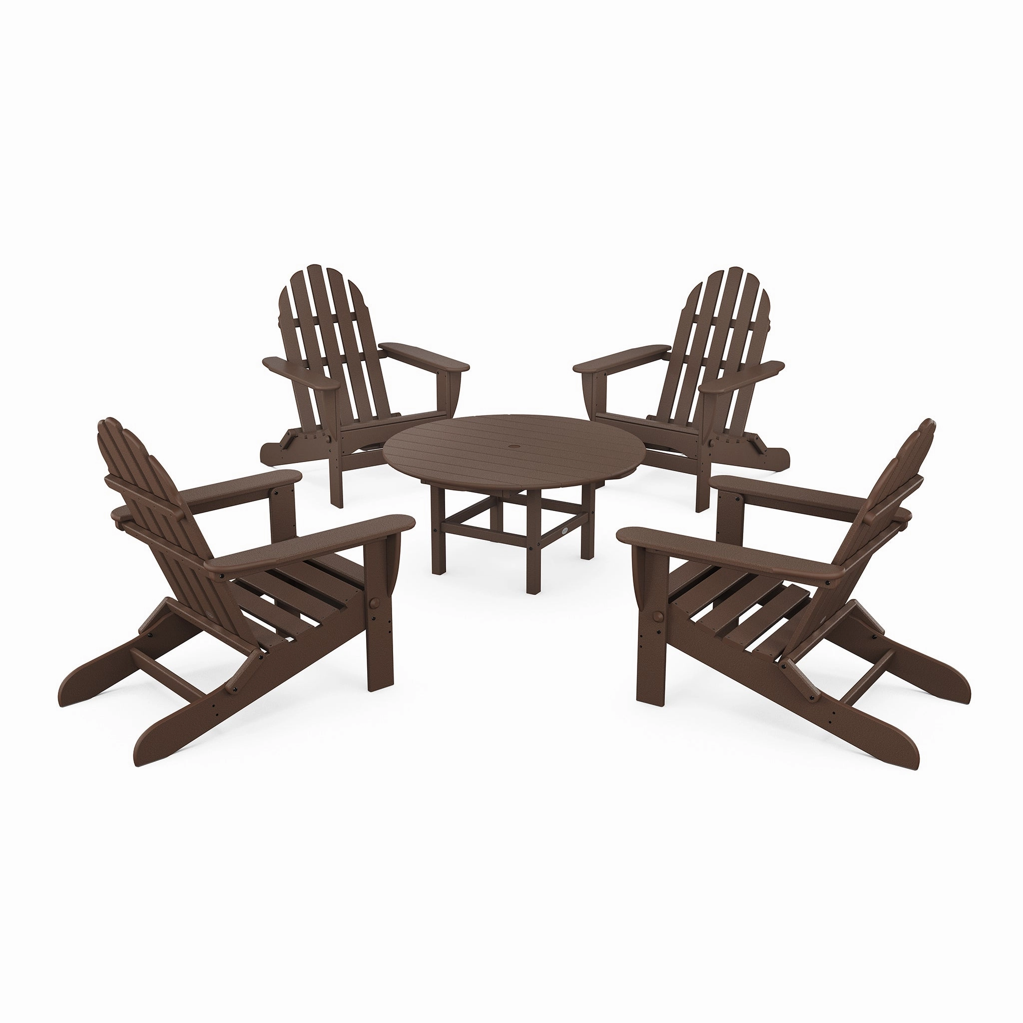 POLYWOOD Classic Folding Adirondack 5-Piece Conversation Group