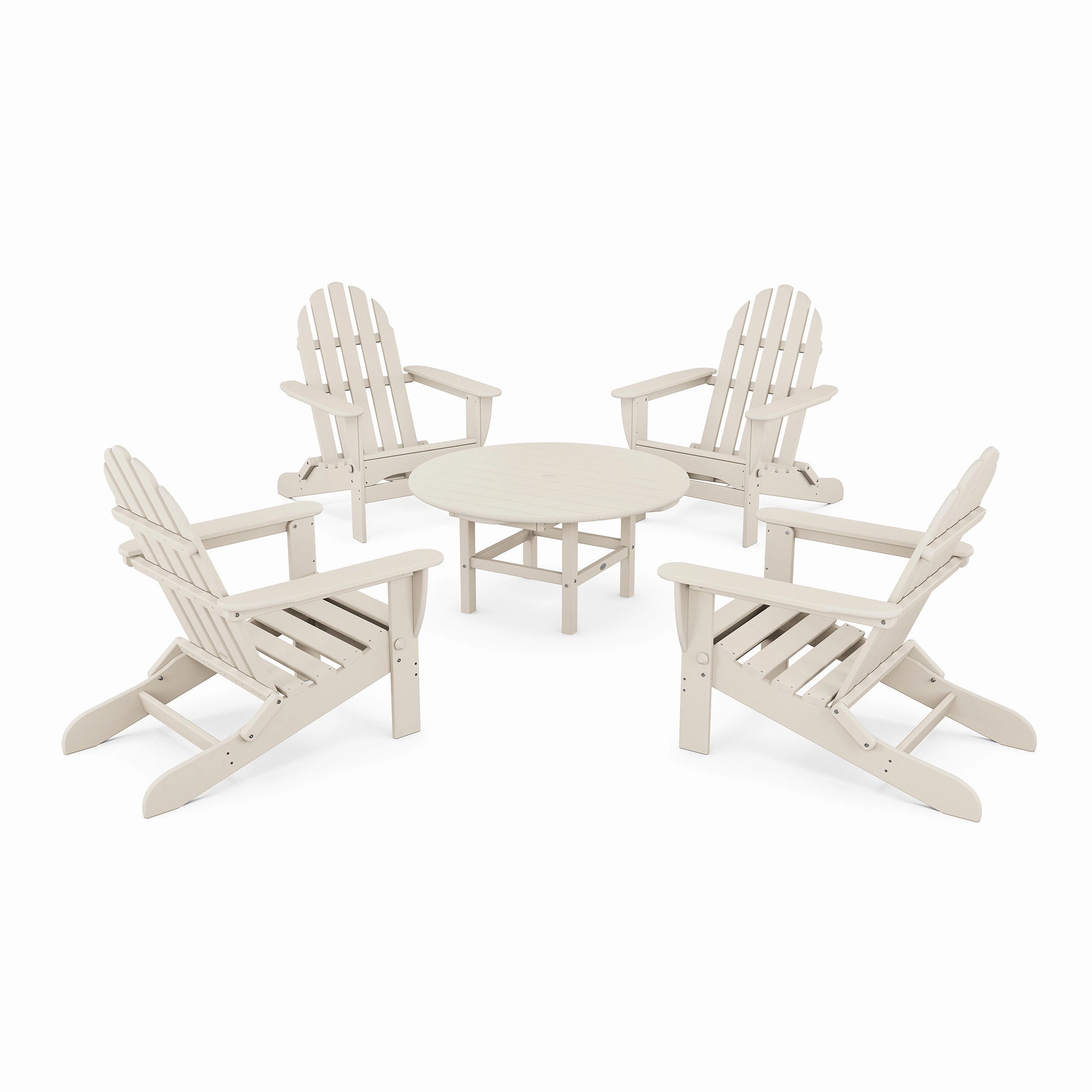 POLYWOOD Classic Folding Adirondack 5-Piece Conversation Group