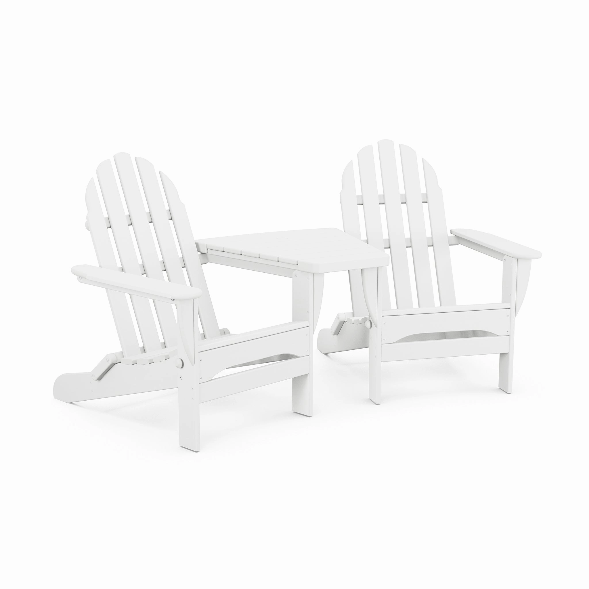 POLYWOOD Classic Folding Adirondacks with Connecting Table