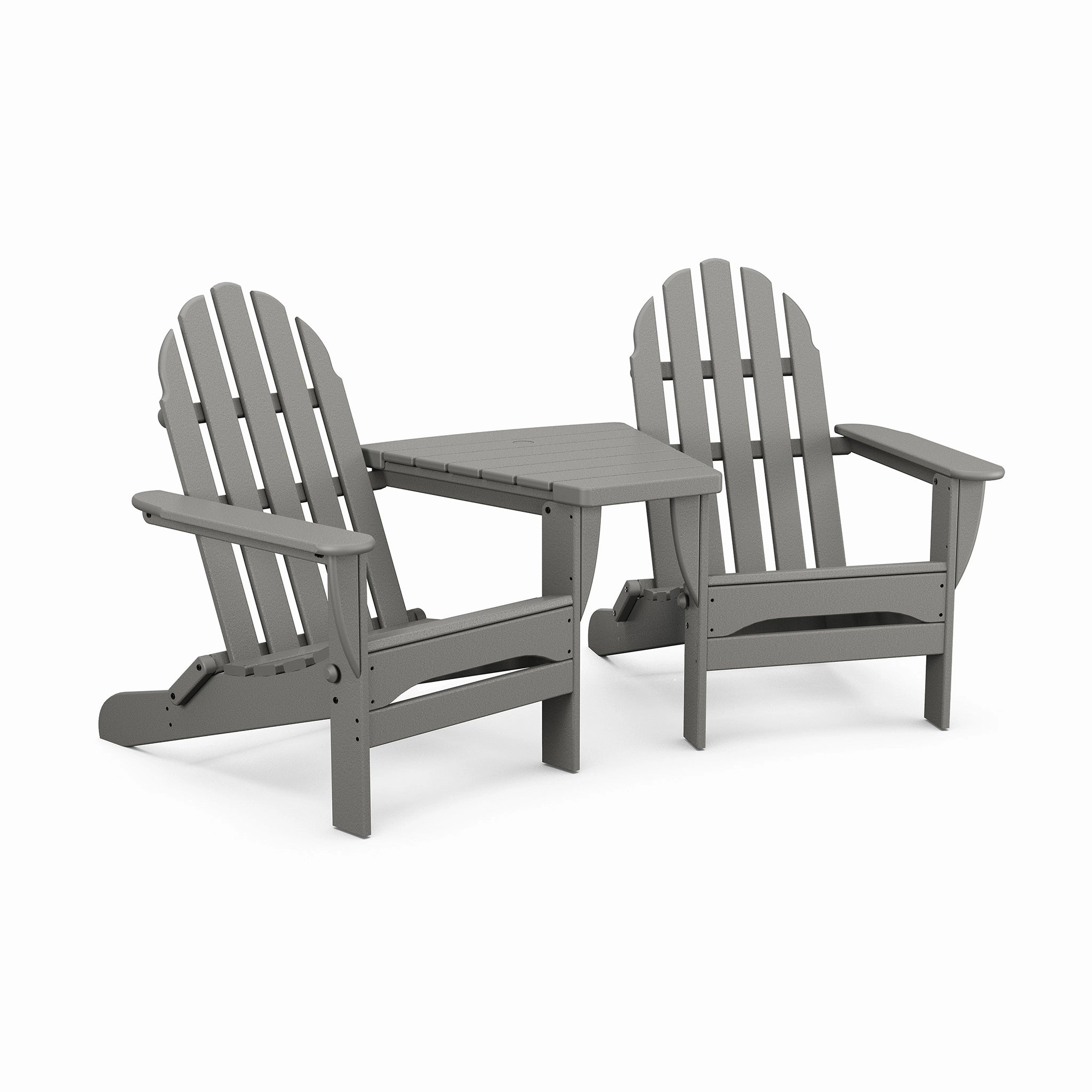 POLYWOOD Classic Folding Adirondacks with Connecting Table