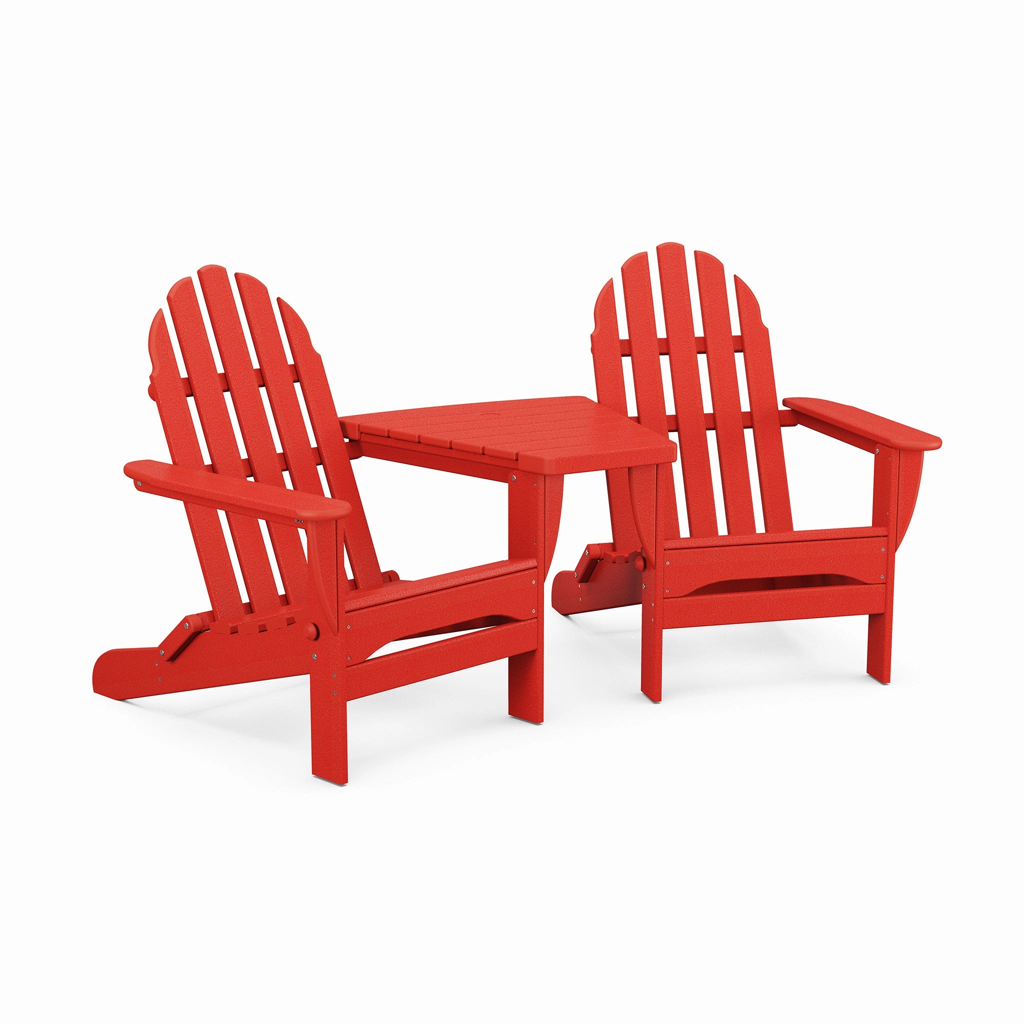 POLYWOOD Classic Folding Adirondacks with Connecting Table