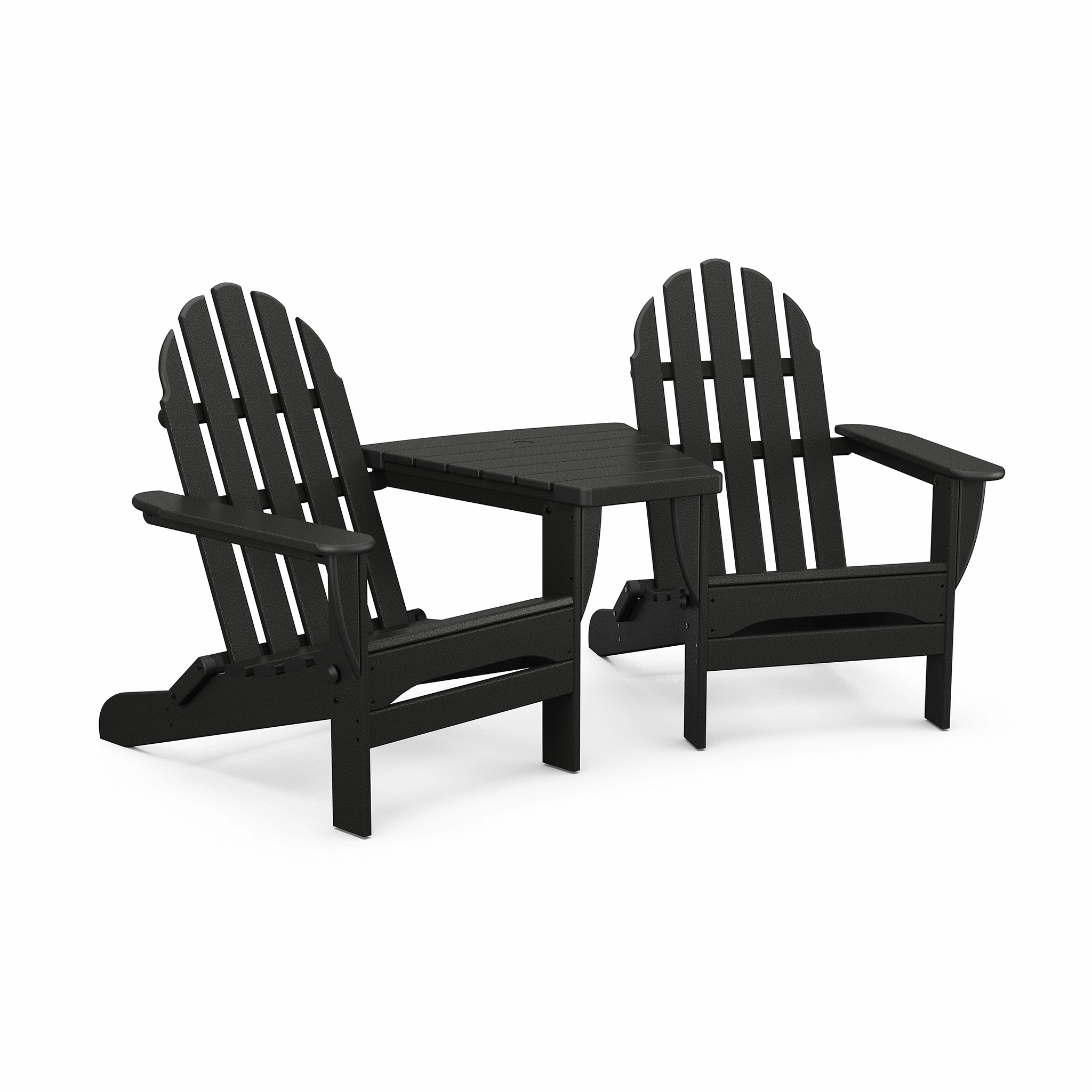 POLYWOOD Classic Folding Adirondacks with Connecting Table