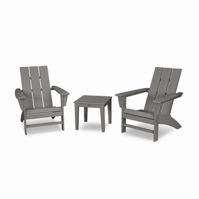 POLYWOOD Modern Adirondack 3-Piece Setclassic Adirondack outdoor chair