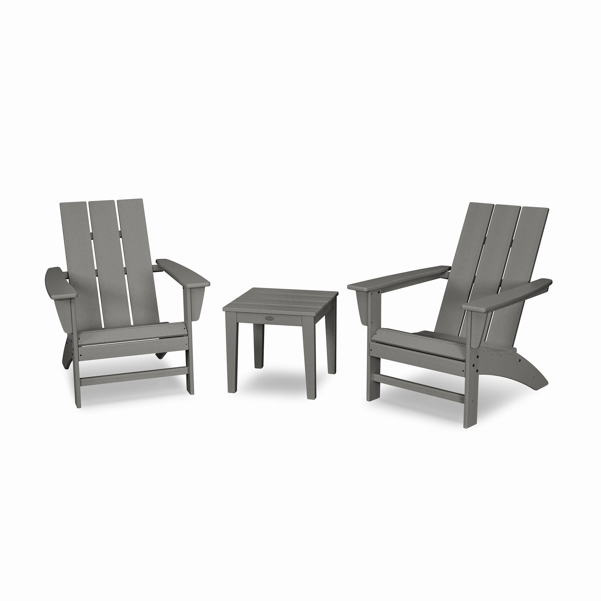 POLYWOOD Modern Adirondack 3-Piece Setclassic Adirondack outdoor chair