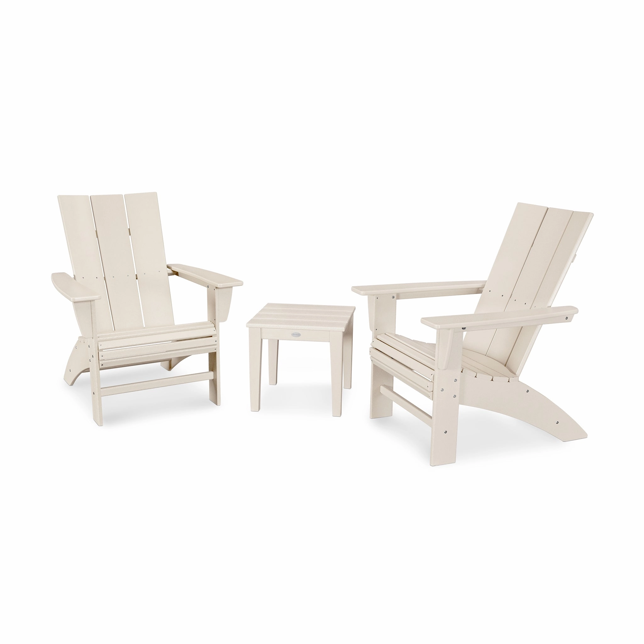 POLYWOOD Modern Curveback Adirondack 3-Piece Set