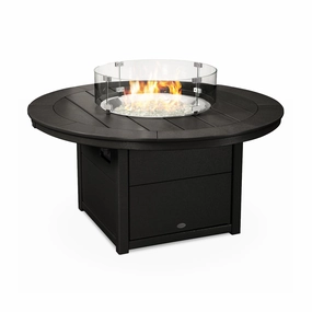 POLYWOOD Round 48" Fire Pit Tableoutdoor coffee table for patio or lounge