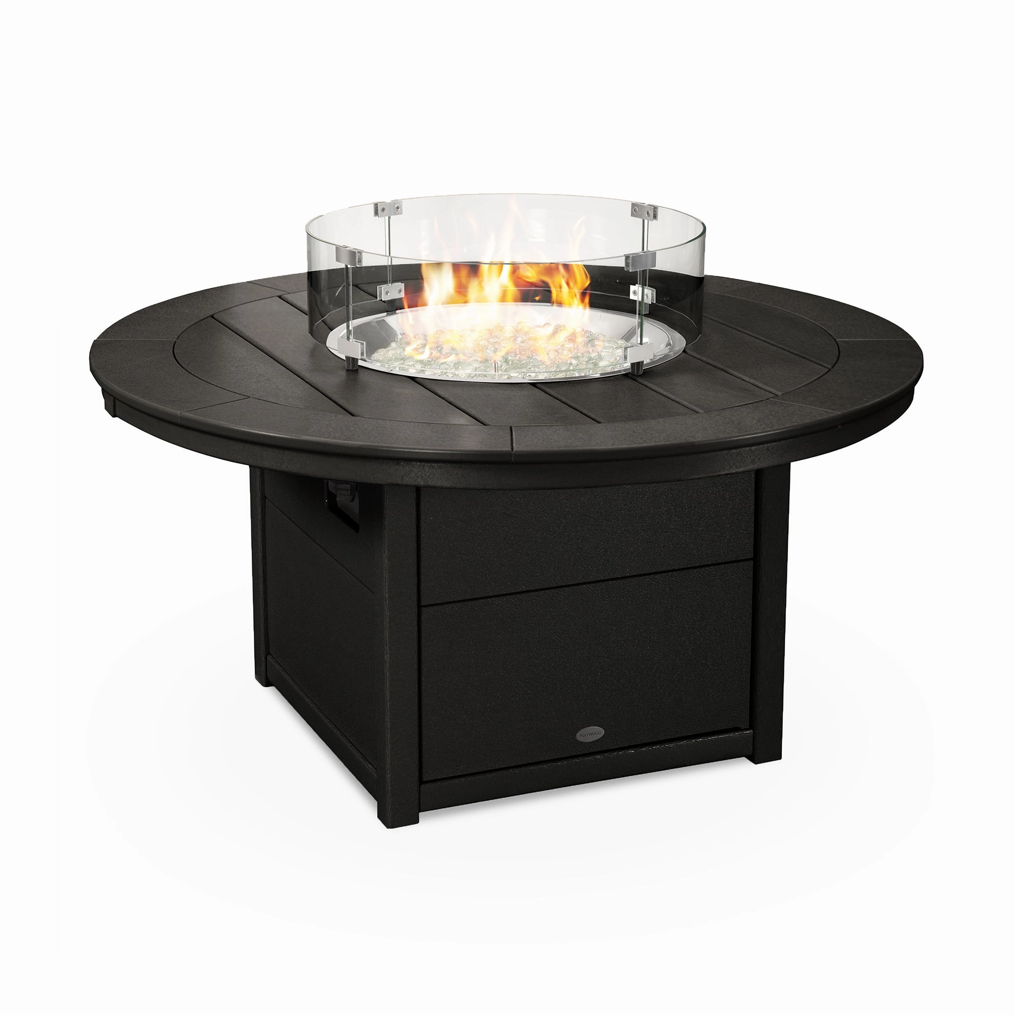 POLYWOOD Round 48" Fire Pit Tableoutdoor coffee table for patio or lounge