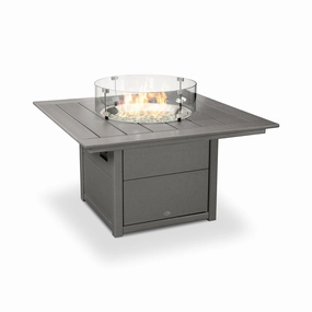 POLYWOOD Square 42" Fire Pit Tableoutdoor coffee table for patio or lounge