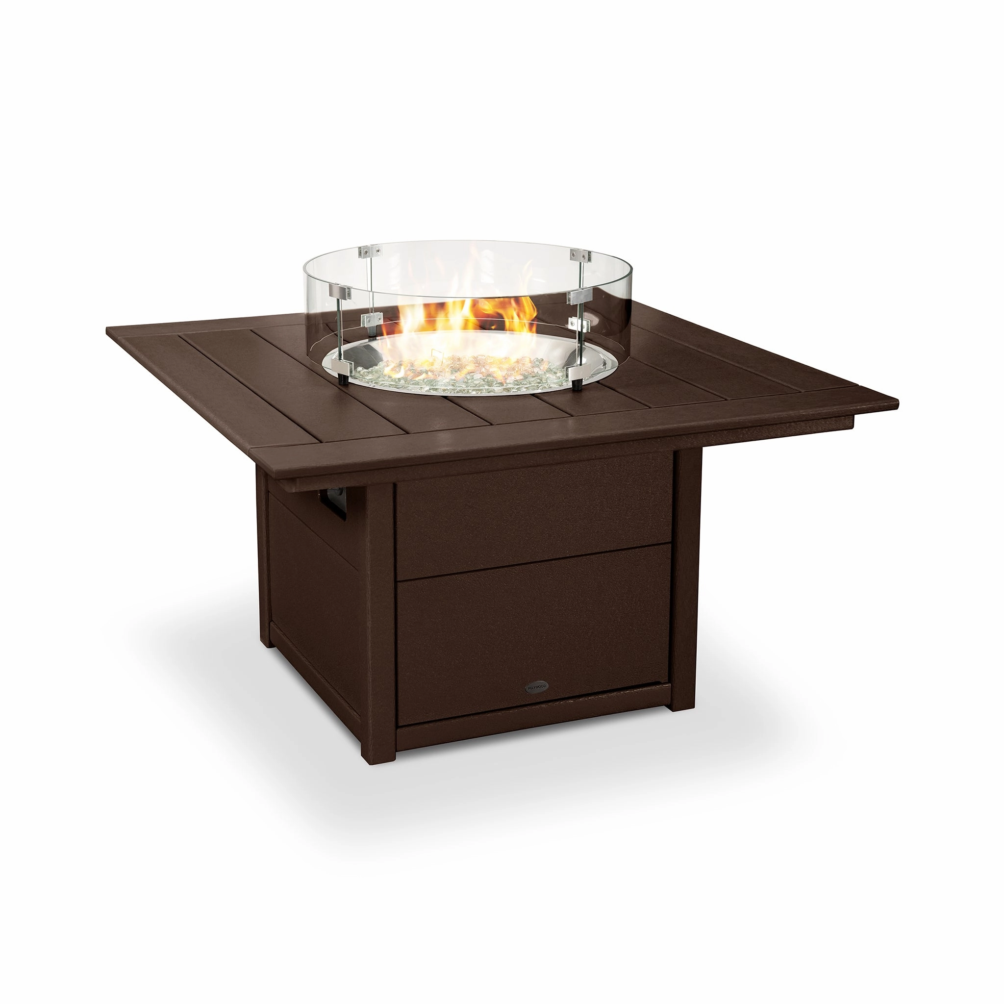 POLYWOOD Square 42" Fire Pit Table