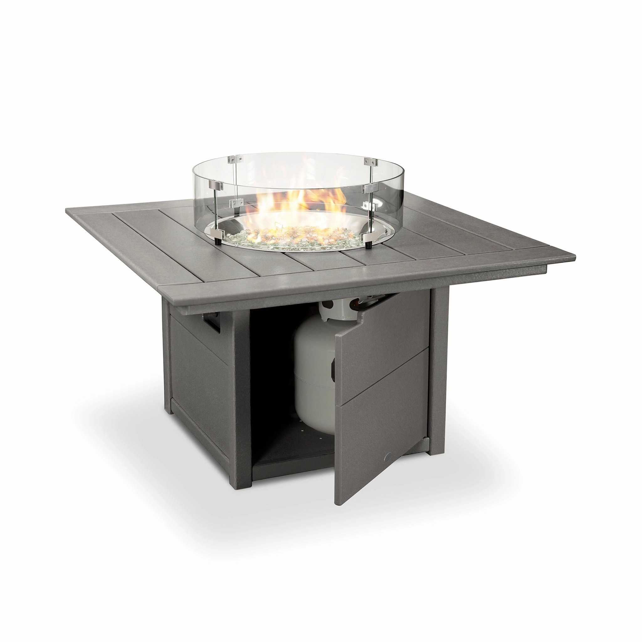 POLYWOOD Square 42" Fire Pit Table