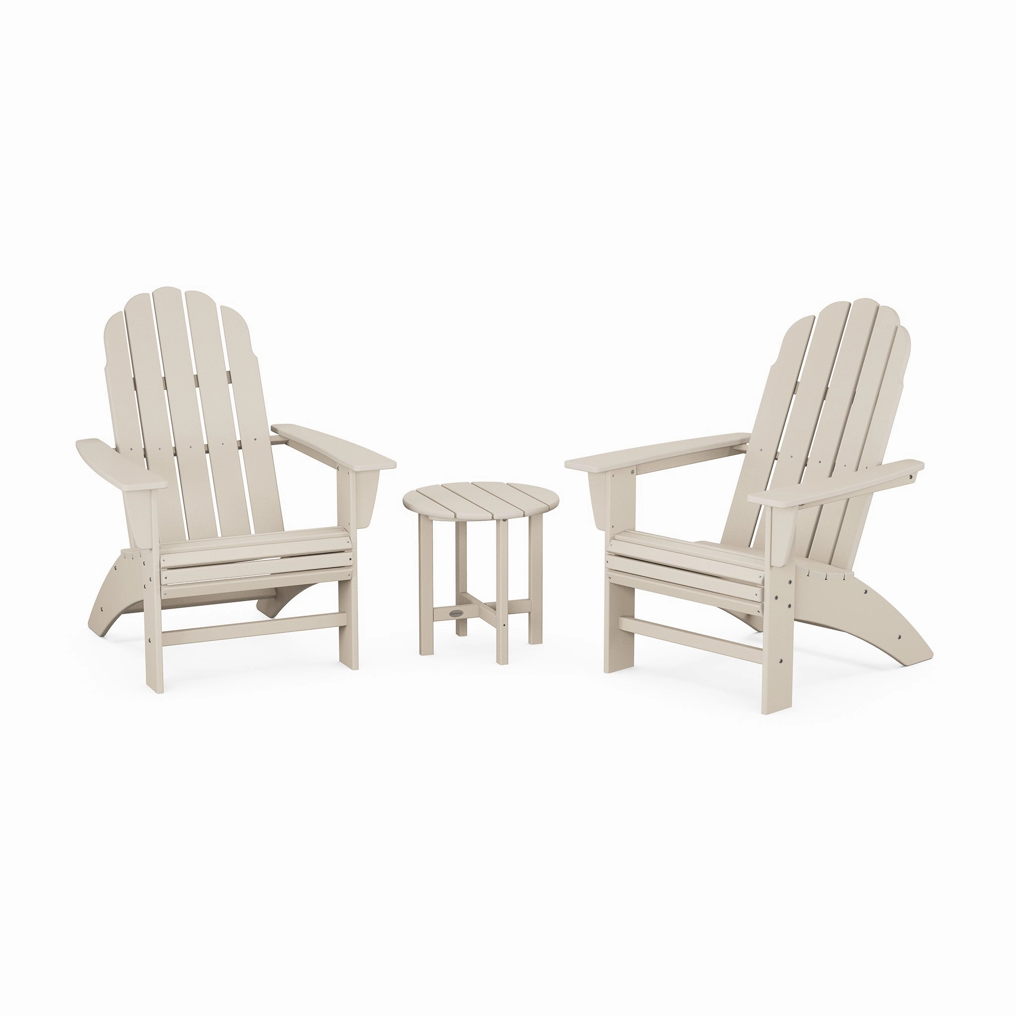 POLYWOOD Vineyard 3-Piece Curveback Adirondack Set