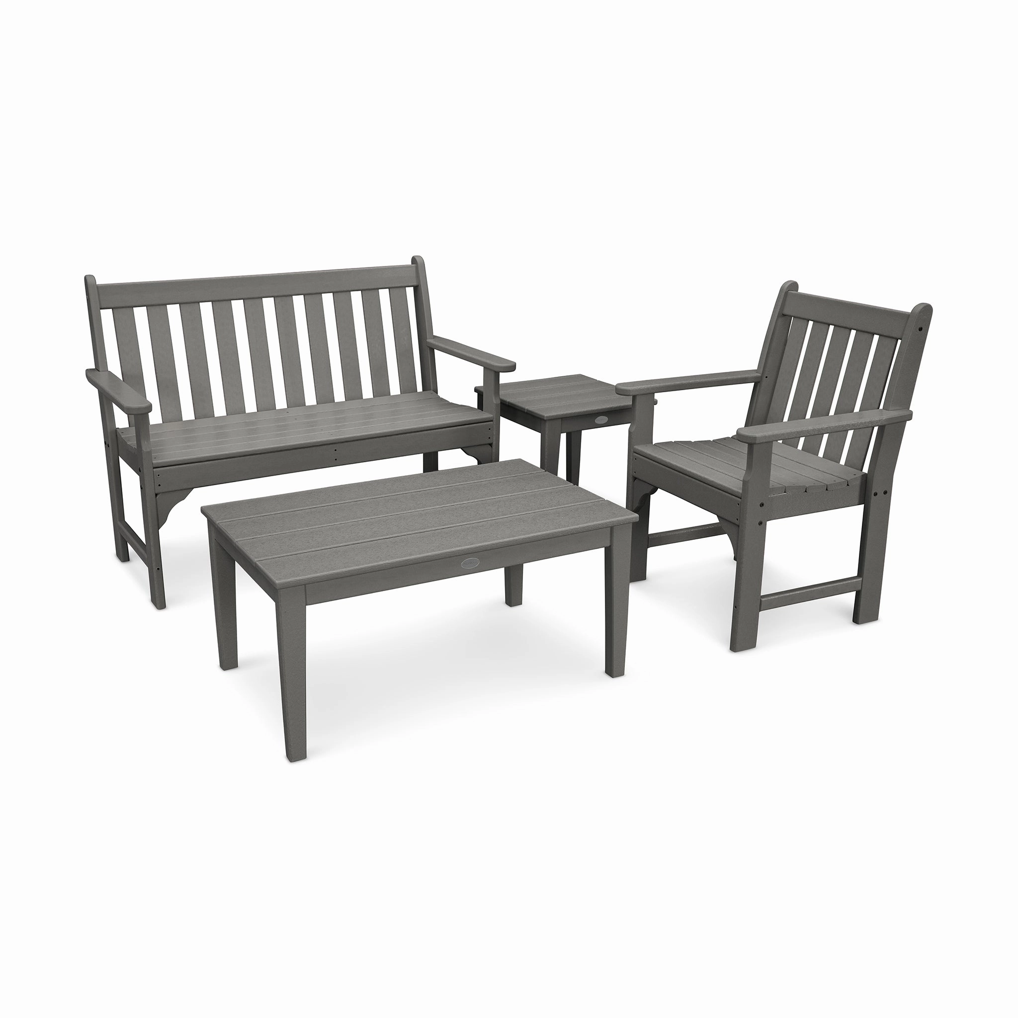 POLYWOOD Vineyard 4-Piece Bench Seating Set