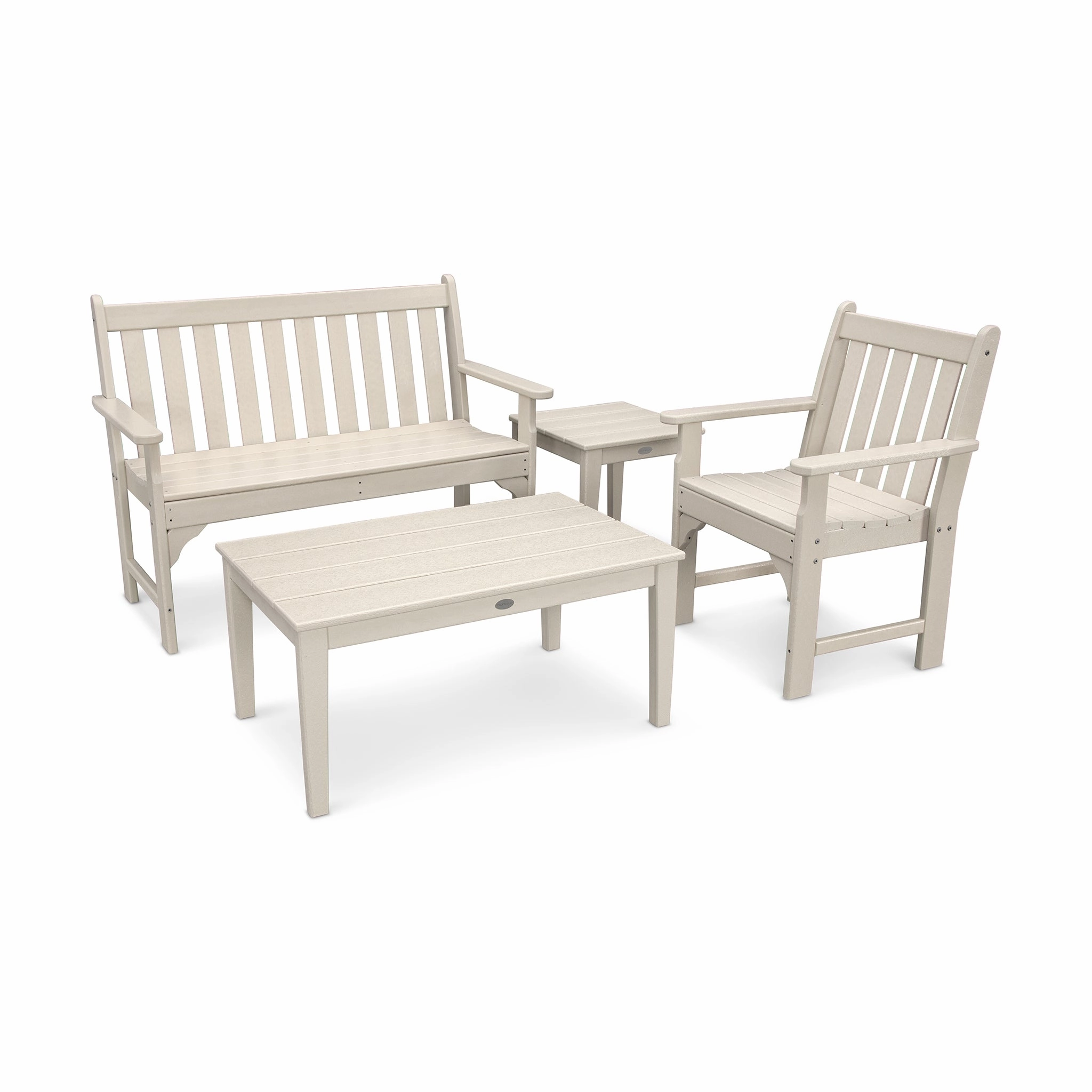 POLYWOOD Vineyard 4-Piece Bench Seating Set