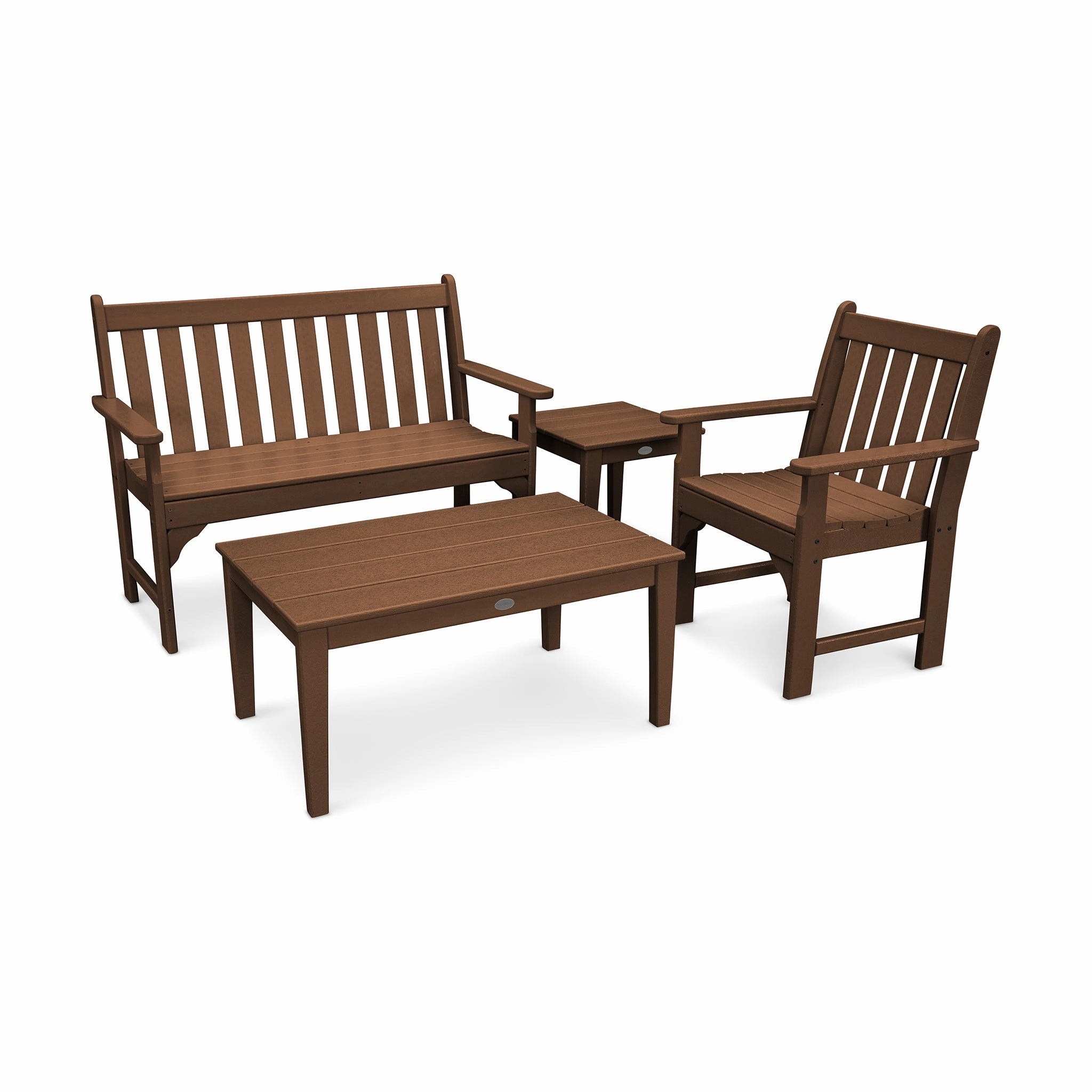 POLYWOOD Vineyard 4-Piece Bench Seating Set