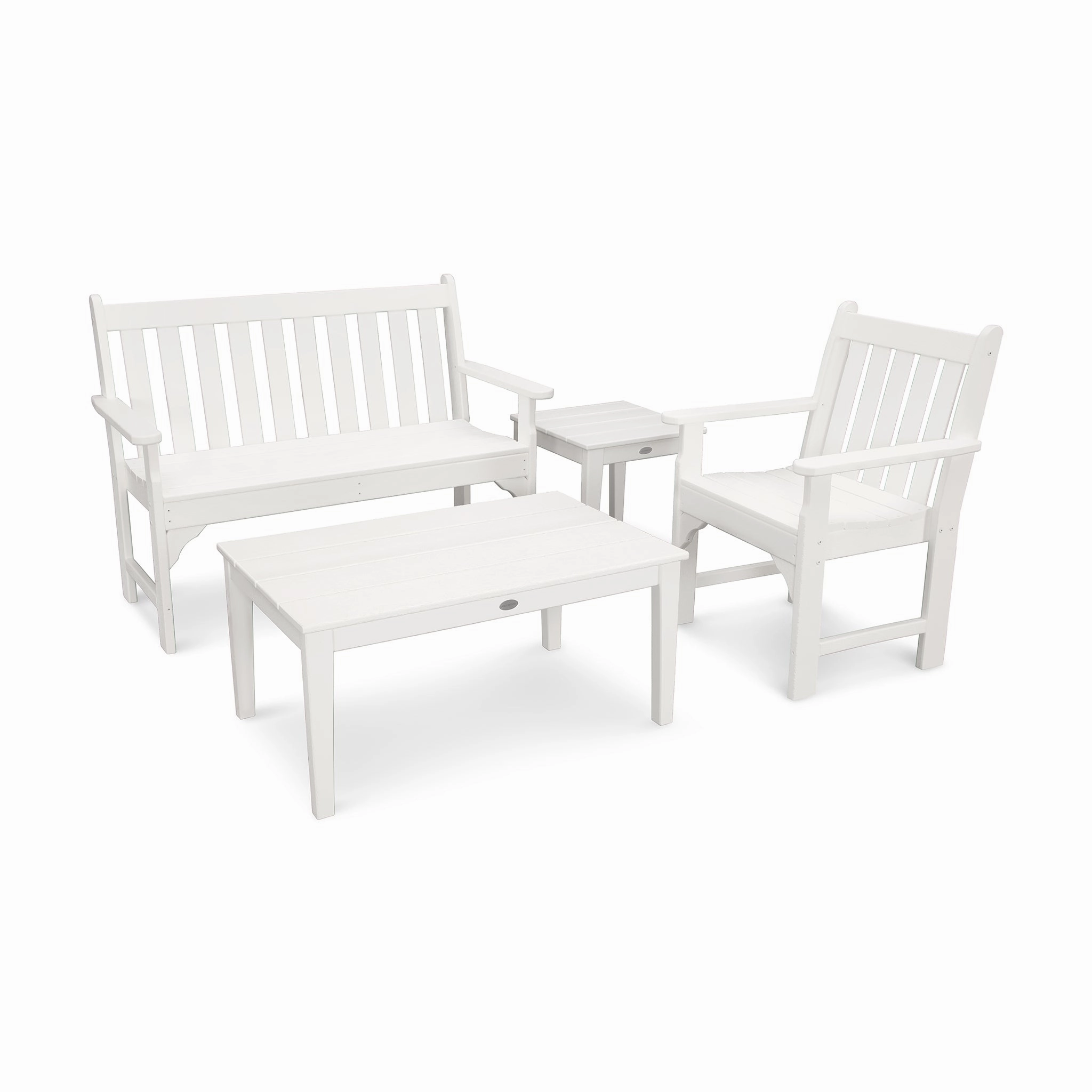 POLYWOOD Vineyard 4-Piece Bench Seating Set