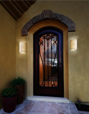 Porcelina One Light Outdoor Wall Sconce Brushed NickelOutdoor wall sconces with motion sensor