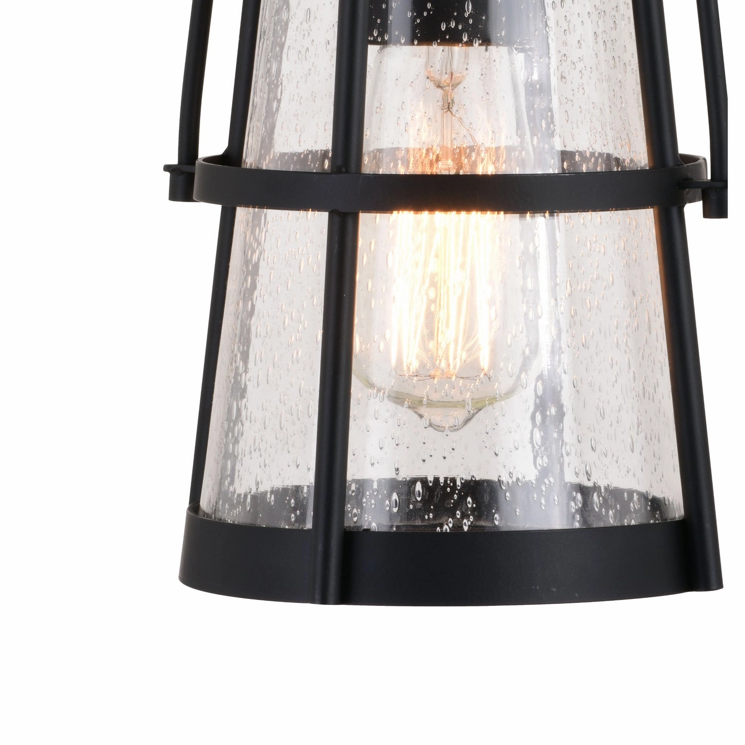 Portage Park One Light Outdoor Wall Mount Matte Black