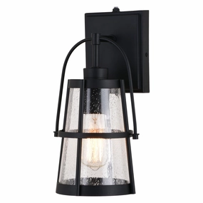Portage Park One Light Outdoor Wall Mount Matte BlackOutdoor wall sconces with motion sensor