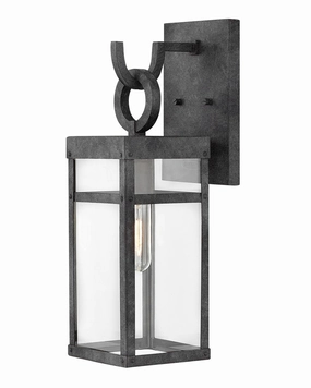 Porter LED Wall Mount Aged ZincOutdoor wall sconces with motion sensor