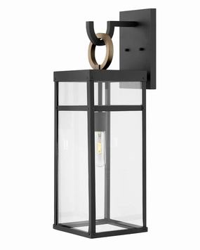Porter LED Wall Mount BlackOutdoor wall sconces with motion sensor
