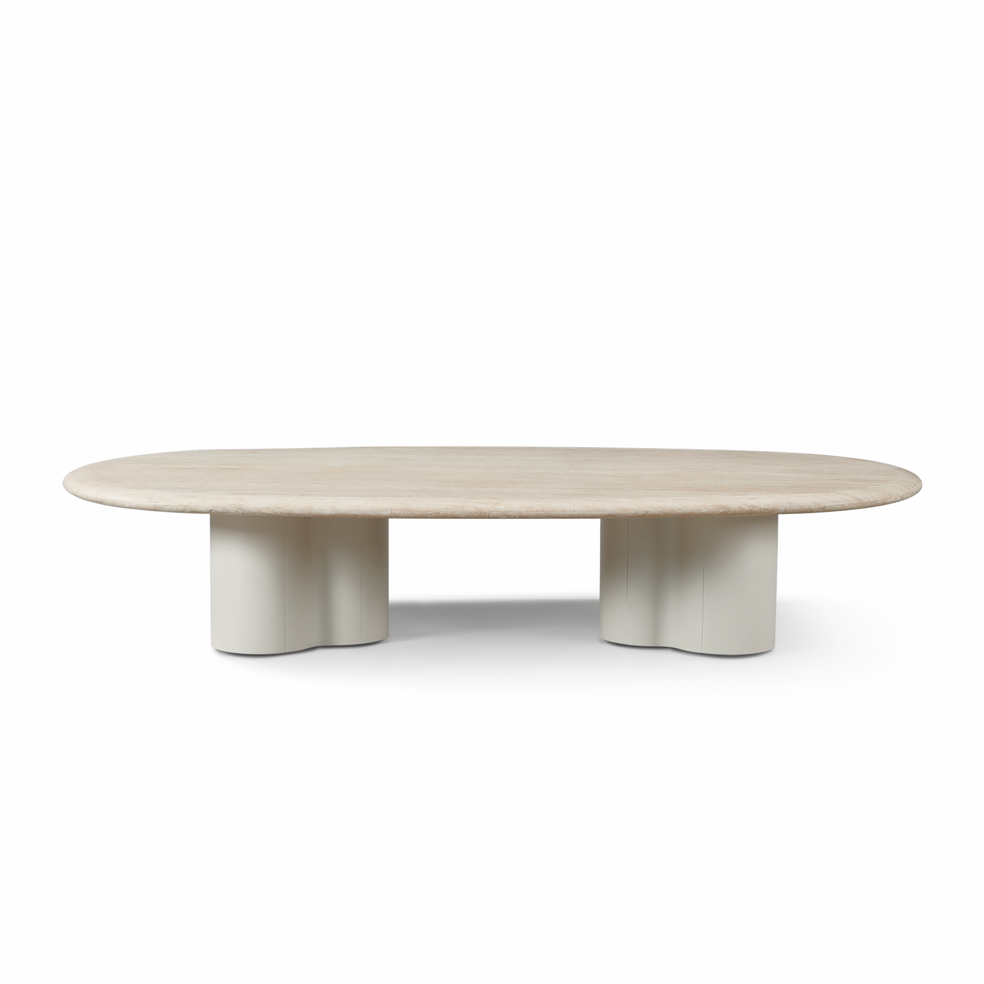 Porto Aluminum Pill Coffee Table 64"outdoor coffee table for patio or lounge