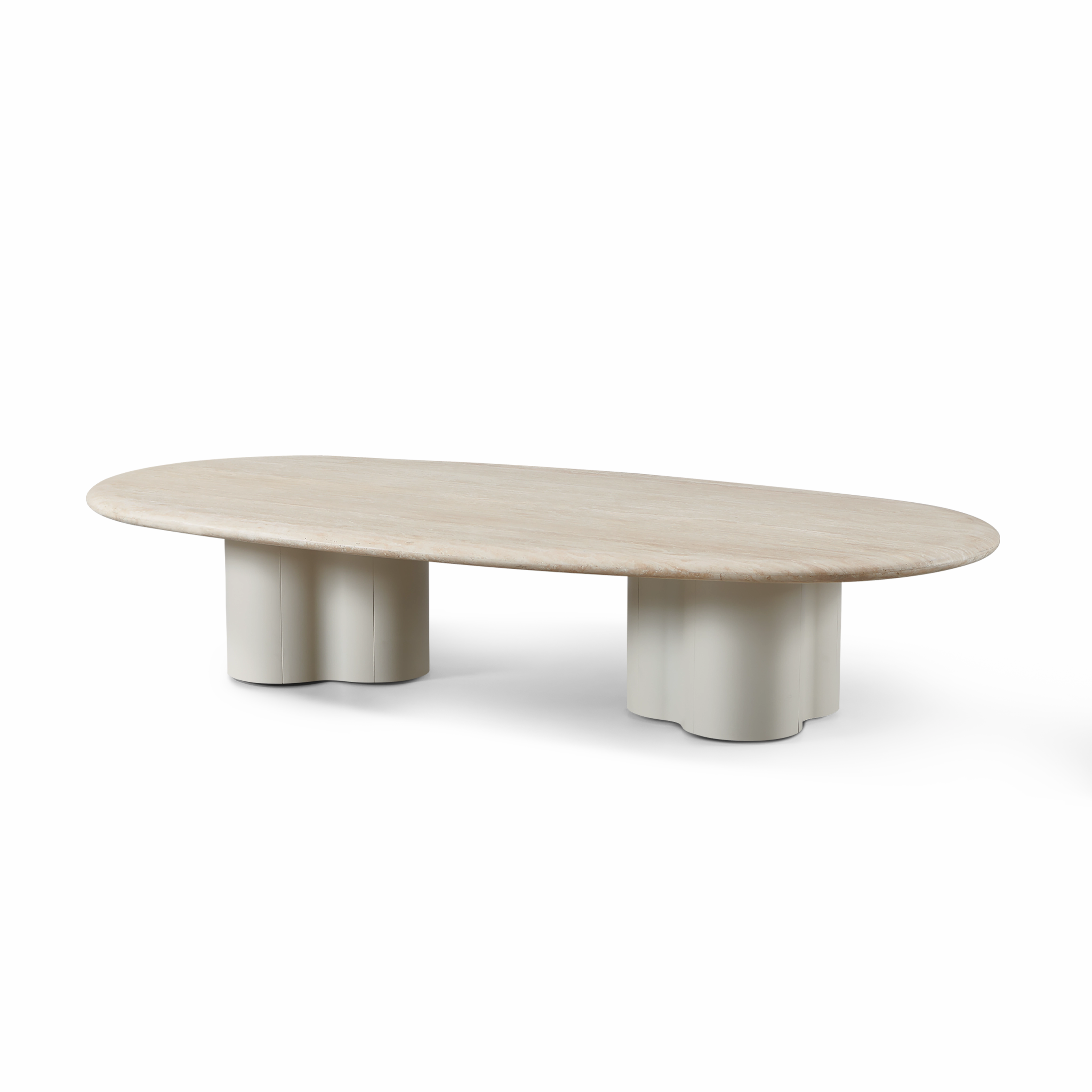 Porto Aluminum Pill Coffee Table 64"