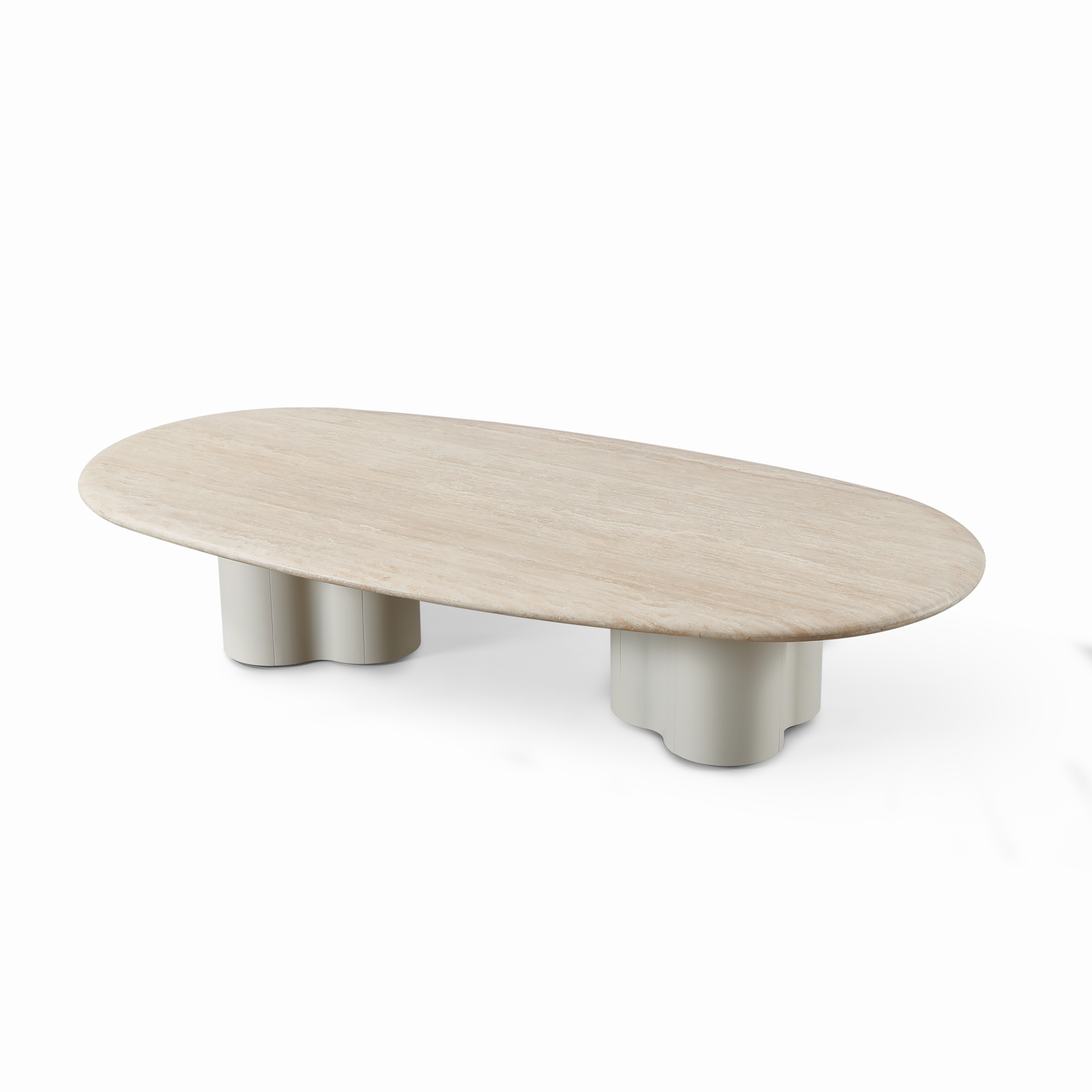 Porto Aluminum Pill Coffee Table 64"