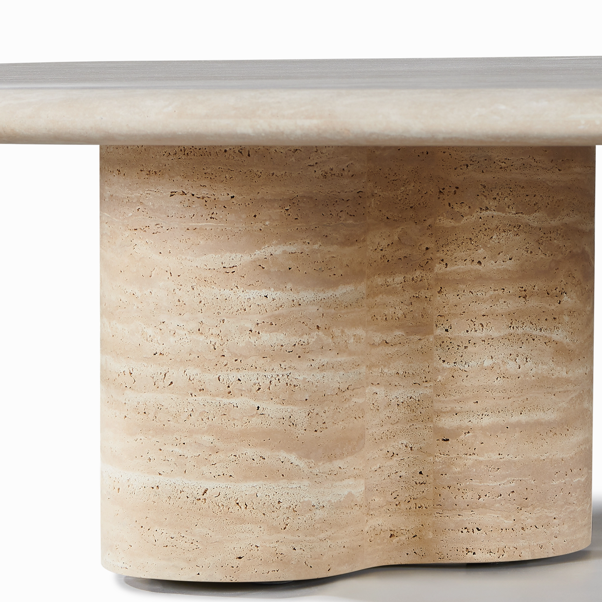 Porto Travertine Pill Coffee Table