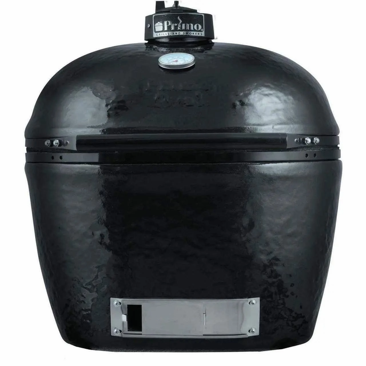 Primo Oval XL 400 Ceramic Charcoal Grill PG00778 (Grill ONLY) stainless steel BBQ grill with side table