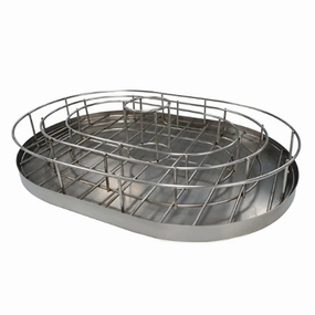 Primo Rib & Chicken Holder With Drip Tray PGXLGRCStainless steel BBQ tool set