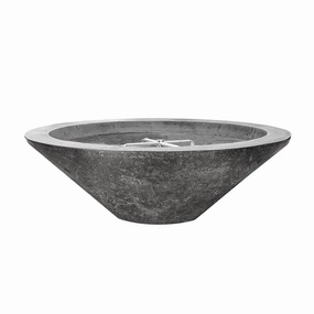 Prism Hardscapes - Embarcadero Round Concrete Fire Bowlportable outdoor fire pit with lid