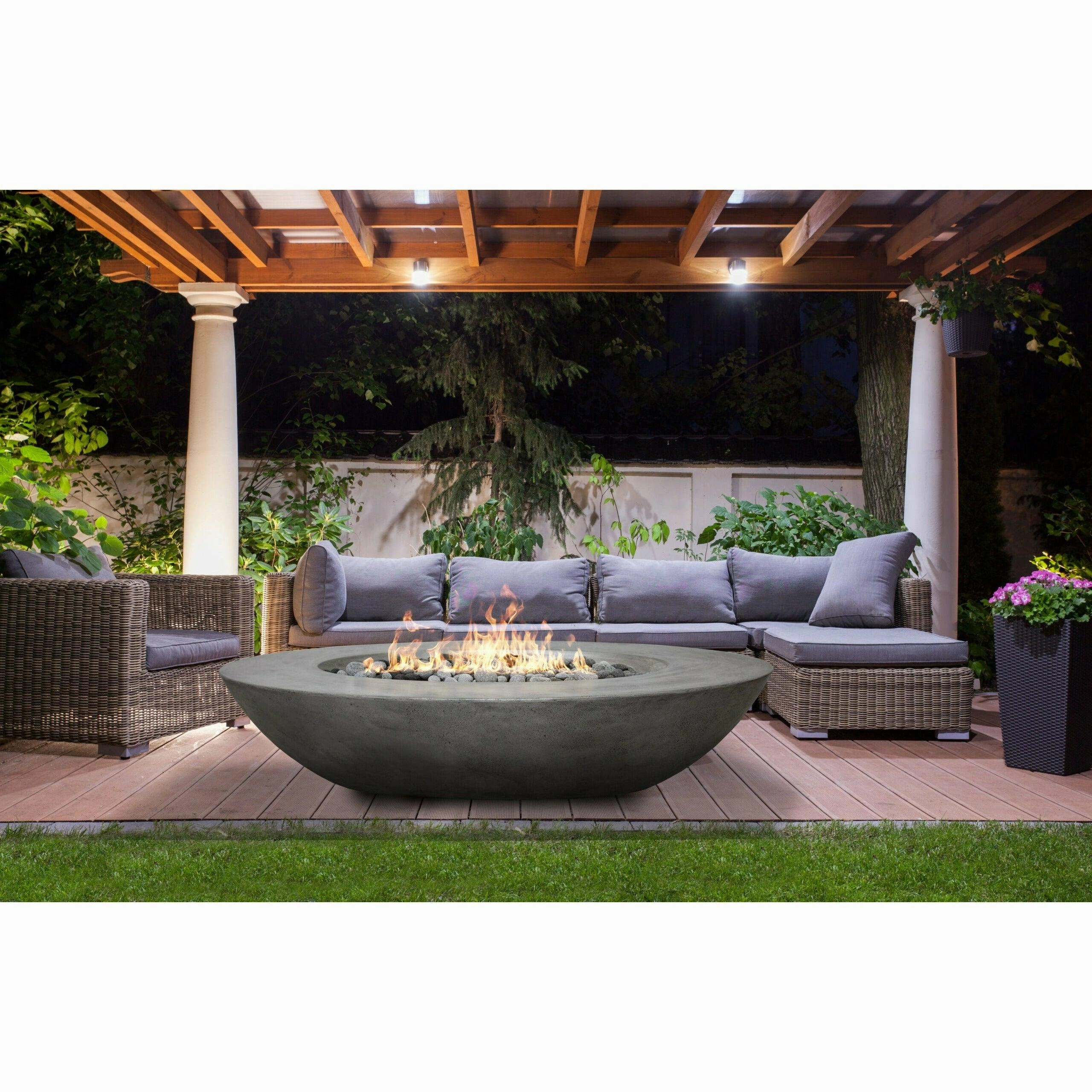 Prism Hardscapes - Ovale 79" Round Concrete Fire Bowl