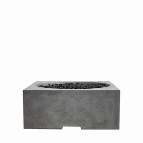 Prism Hardscapes - Piazza Square Concrete Fire Tableportable outdoor fire pit with lid