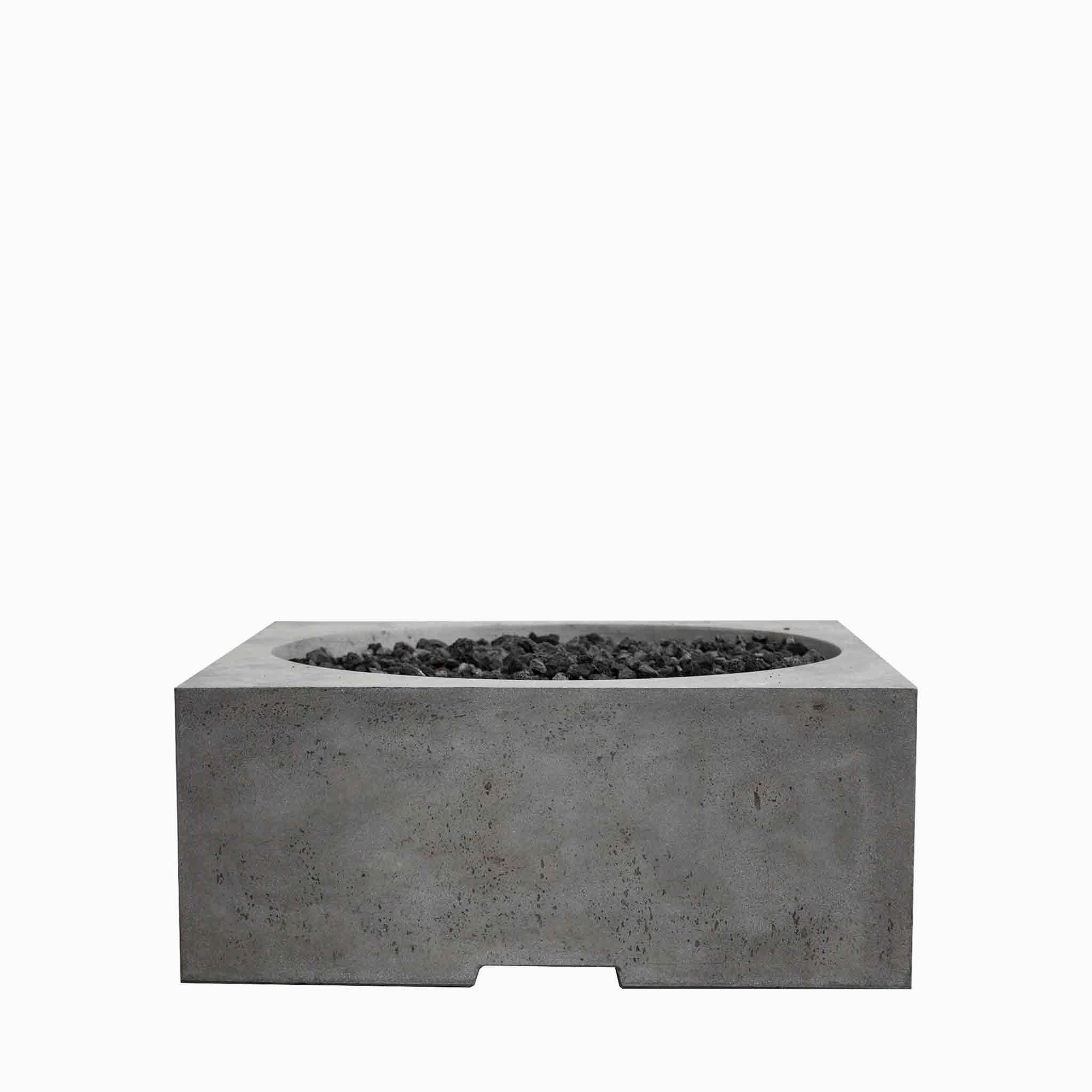 Prism Hardscapes - Piazza Square Concrete Fire Tableportable outdoor fire pit with lid