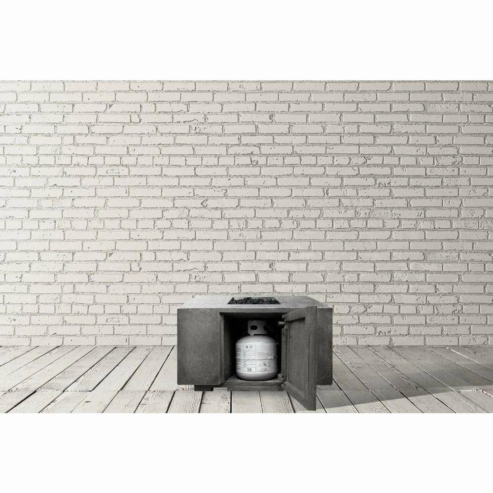 Prism Hardscapes - Porto Series 58 Rectangular Concrete Fire Table w/ Hidden Propane Storage