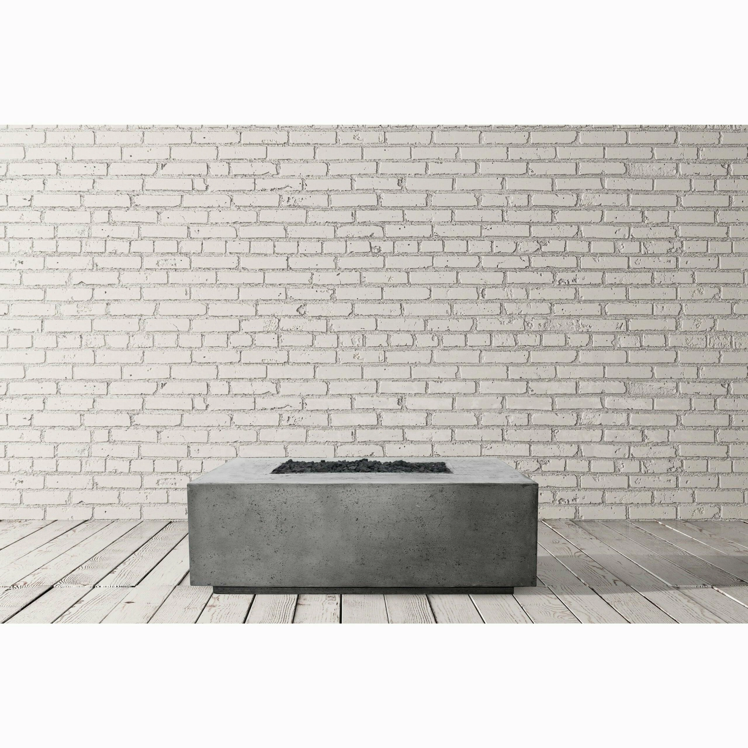 Prism Hardscapes - Porto Series 58 Rectangular Concrete Fire Table w/ Hidden Propane Storage