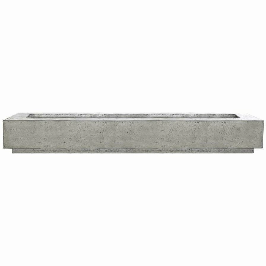 Prism Hardscapes - Tavola Series 110 Rectangular Concrete Fire Pit Table w/ Wind Guardportable outdoor fire pit with lid