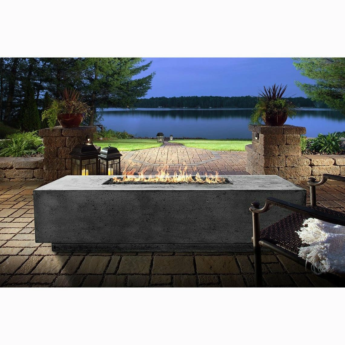 Prism Hardscapes - Tavola Series 4 Rectangular Concrete Fire Pit Table