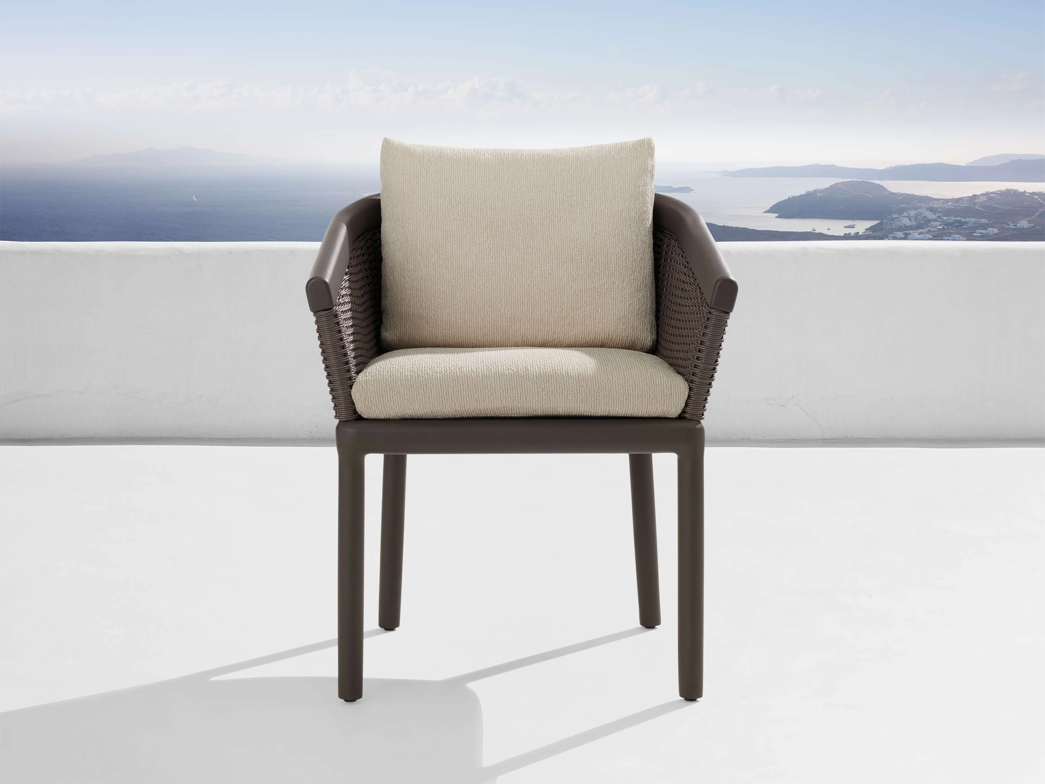 Puglia Outdoor Aluminum Dining Chairoutdoor dining chair with armrests