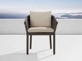 Puglia Outdoor Aluminum Dining Chairoutdoor dining chair with armrests